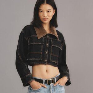 Anthropologie Pilcro Cropped Denim Jacket XS